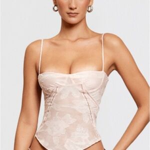 House of CB Blush Lace Corset Top